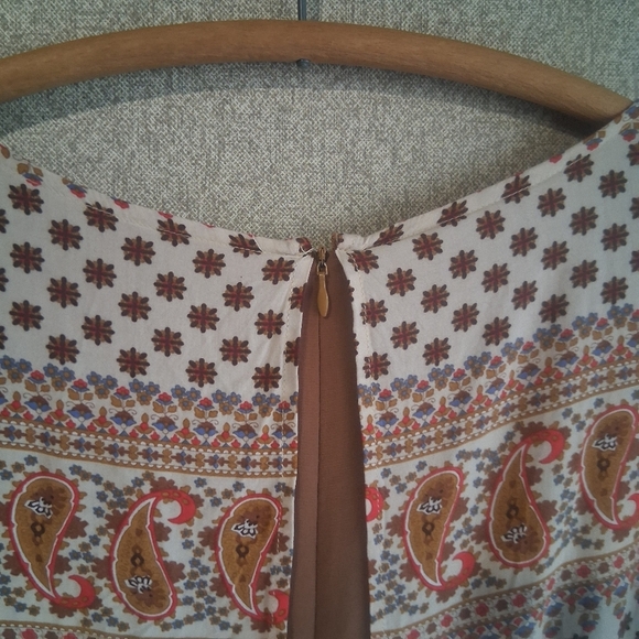 Long Sleeve Shorts Style Romper Boho Bohemian Paisley Fall Lov Posh Medium - Picture 6 of 8